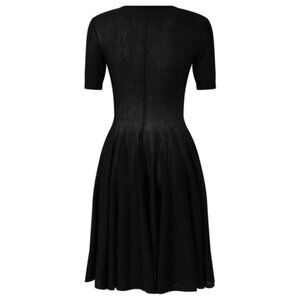 Classic Black Fit-and-Flare Dress - Sleek Everyday Style